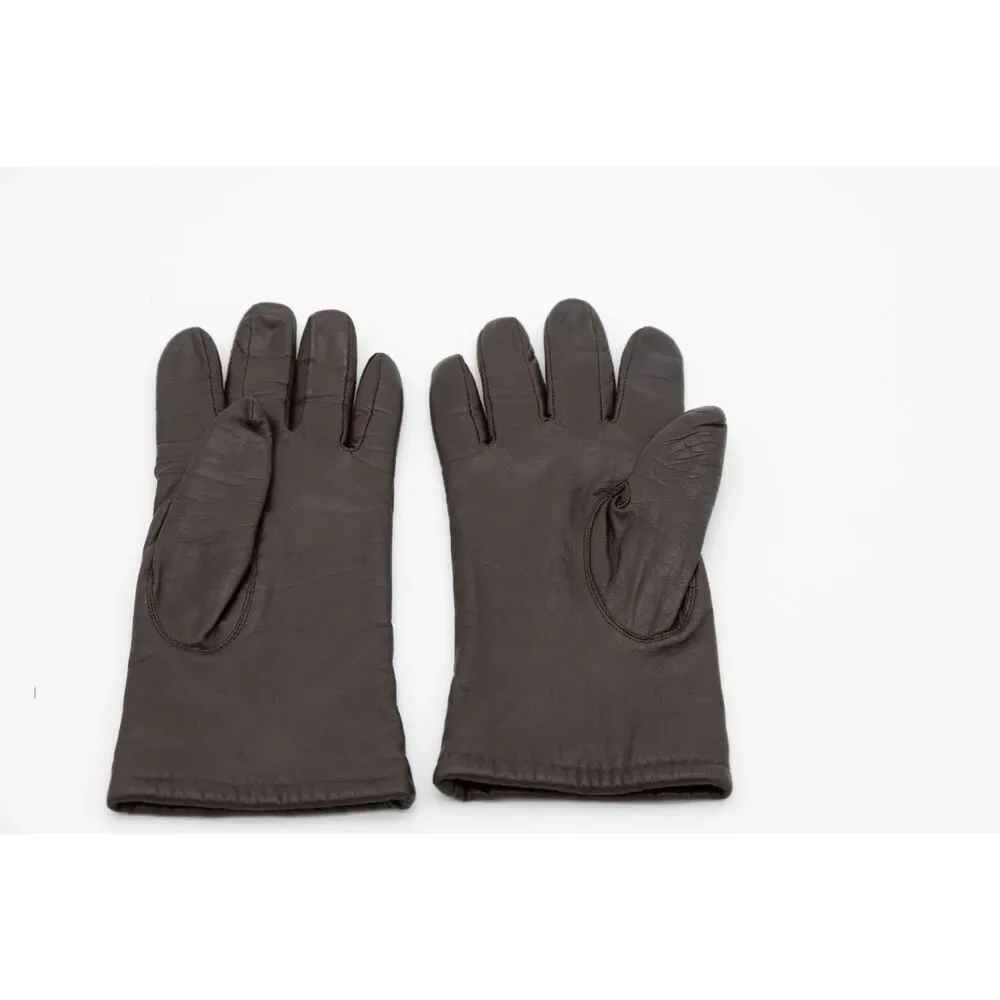 Vintage Brown‎ Leather Gloves Thinsulate Lined Women’s Medium 1980s 90s Winter